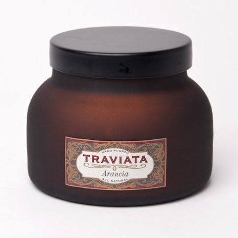 Traviata Collection 20 oz Red Frosted Jar- Traviata