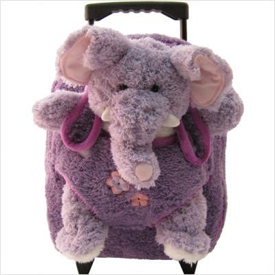 Plush Animal Rollers Elephant w/ Purple