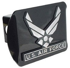 Air Force (Wings) Black Hitch Cover