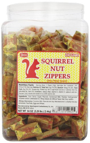 Squirrel Nut Zippers Tub: 240 Pieces