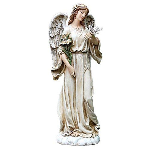 Joseph Studio 24.5" Angel w/ Dove Garden Statue
