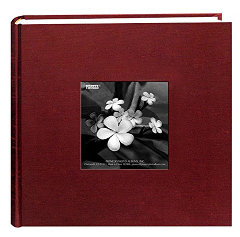**Silk Fabric Frame Bi-Directional Memo Album, Cranberry