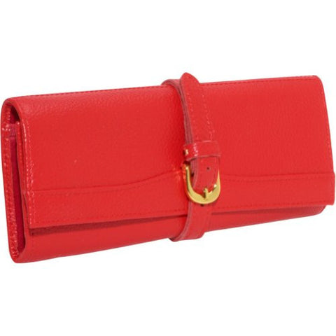 Leather Jewlery Roll, Red