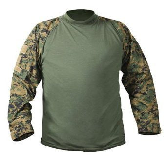 Woodland Digital Camouflage Combat Shirt - Extra Large