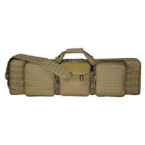 42" DELUXE PADDED WEAPON CASE W/ 6 BLACK LOCKS (Color: Coyote Tan)