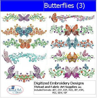 Machine Embroidery Designs - Butterflies(3)
