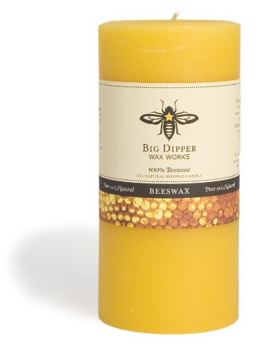 Pure Beeswax Pillar 3" x 6" - Natural