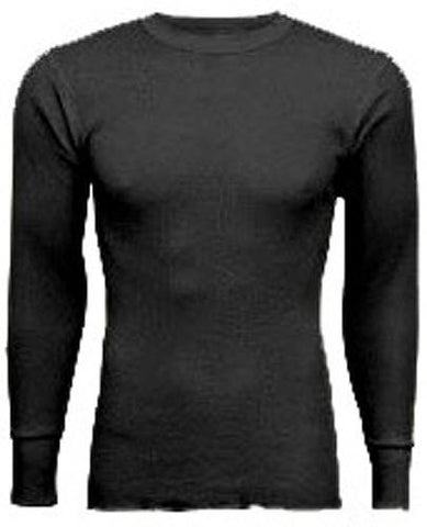 Indera - Mens Regular and Tall Long Sleeve Thermal Top, 800LS (Black / X-Large)