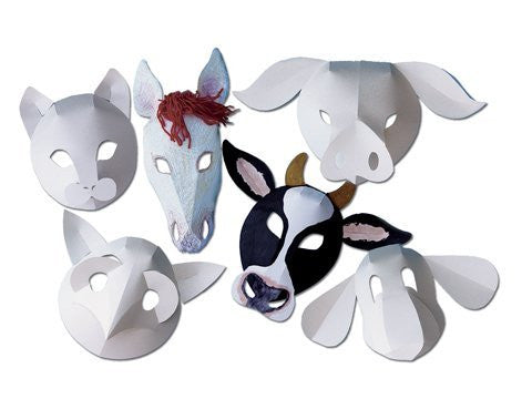 Barnyard Animal Fold-Up Masks  30/pkg