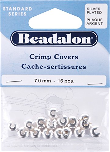 Crimp Covers, 7 mm (.276 in), Silver Plated, 16 pc