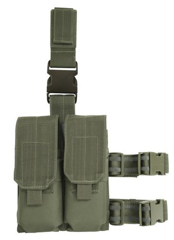 Drop Leg Platform with Attached M4/M16 Double Mag Pouch (Olive Drab Green)