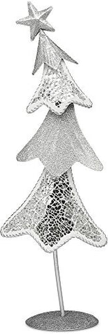 13.5"Sparkling ChristmasTree Glass & Metal ChristmasTree