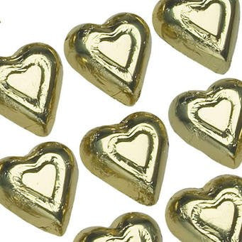 Gold Mini Hearts 1 pound (60 pcs)
