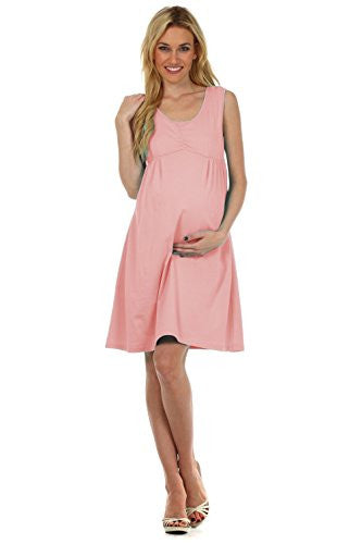 Jaclyn Nursing Lounge Dress - Coral, Large
