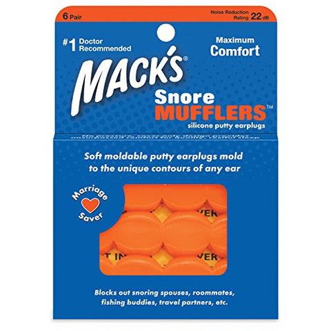 Snore Mufflers Orange 6-Pair Box