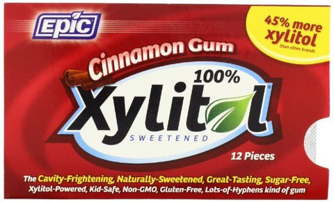 Epic Xylitol Gum - Cinnamon - 144 piece box
