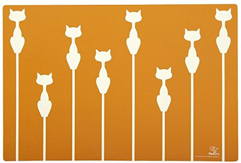 ORE Pet Shadow Cat Placemat - Sunset Orange