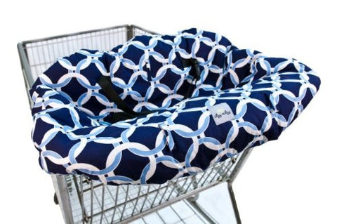 Itzy Ritzy Shopping Cart and High Chair Cover (Color: Social Circle Blue)