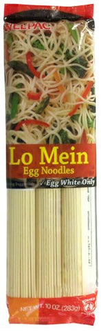 WEL PAC Asian Cooking Ingredients Noodle/Pasta Lo Mein, Egg White Only 12pk, 10oz