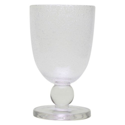 Bubble Glass Goblet, Clear