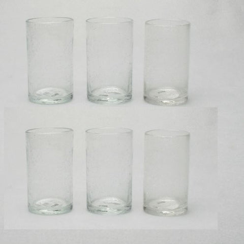 BUBBLE GLASS CLEAR TUMBLER-5.75"h x 3.25" dia