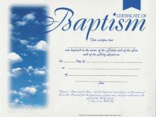 Certificate - Baptism