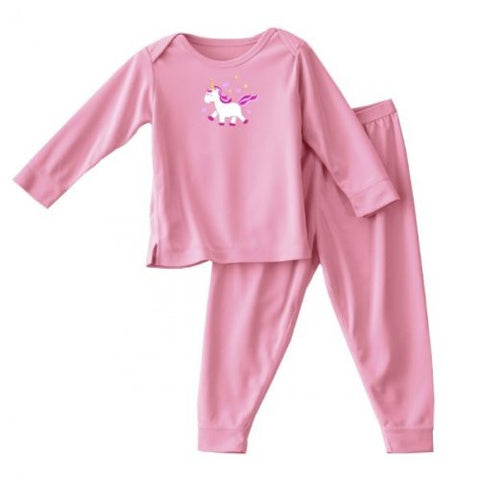 ComfortLuxe Sensitive Skin Sleepwear 2 Piece Set (Silky Pink Unicorn, 4T)