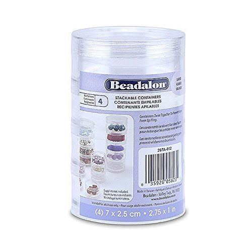 Stackable Containers, Large, 4 Containers, 1 Lid