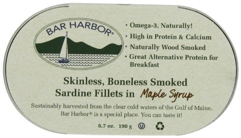 Skinless Boneless Sardines in Maple Syrup, 6.7 oz