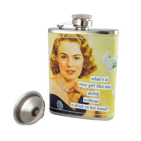 Flasks - "what’s a nice girl like me doing without a drink in her hand?"