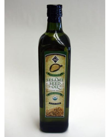 Sesame Seed Oil, Unrefined, Cold Pressed, Certified Organic, 750 ml