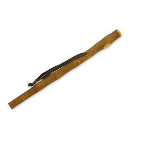 Iron Wood Hiking Staff With Leather Strap, Brown