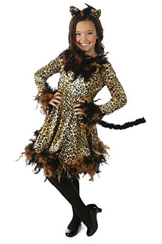 Chandelle Boa Cat Leotard, Skirt w/ Attached Tail & Headband S(6)