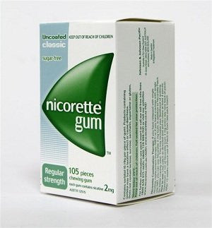 Nicotine Gum 2mg, 105 pcs. - Classic Flavor (Pack of 2)