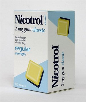 Nicotine Gum 2mg, 105 pcs. - Classic Flavor (Pack of 6)