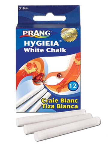 Dixon Prang® Hygieia® Chalkboard Chalk, White, 12/Pk