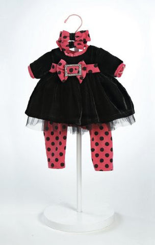 ToddlerTime Outfits and Shoes - BLACK VELVET - OUTFIT