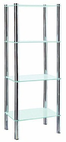 Home Basics 4-Tier Shelf Glass/chrome (not in pricelist)