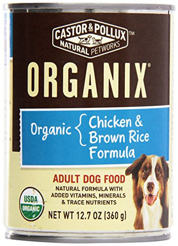 Castor & Pollux Organix Chicken & Brown Rice Formula Canned Dog Food 12/12.7-oz cans