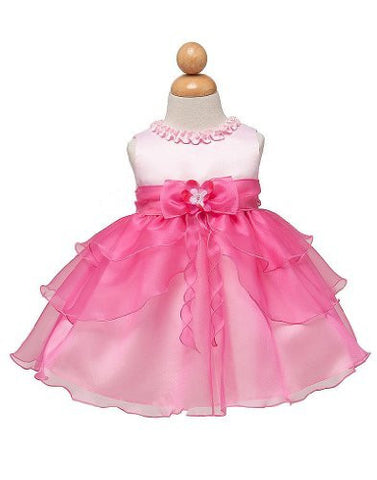 Baby-Girls Ruffle Tiered Dress - Pink/Fuchsia, Medium