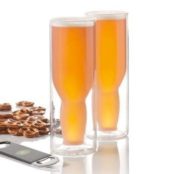 Australian Beer Glass - Frosted - 16oz - Set of 2