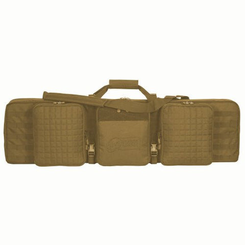 42" DELUXE PADDED WEAPON CASE W/ 6 BLACK LOCKS, Coyote Brown