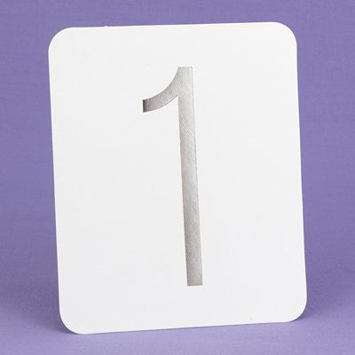 Silver Table Numbers