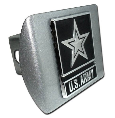 Army Star (Chrome) Brushed Chrome Hitch Cover