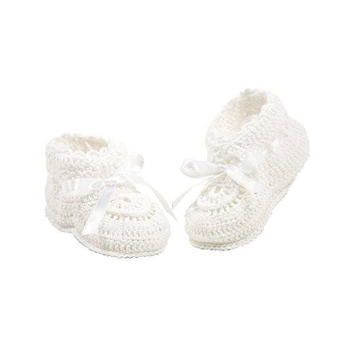 Elegant Baby Crocjet Knit Booties Newborn to 6 Months