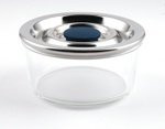 Glass and Stainless Steel Container -- Small Round