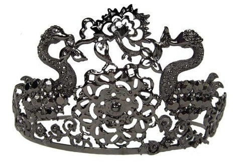 black jeweled tiara