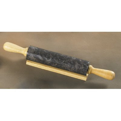 CHARCOAL MARBLE - Deluxe Rolling Pin w/Wood Cradle