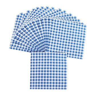 Blue Gingham Luncheon Napkins 48-pc