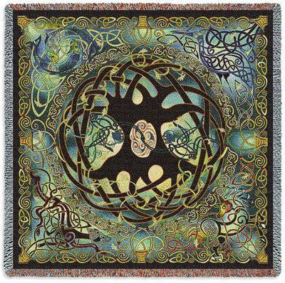 Celtic Tree Of Life Tapestry Small Blanket - 53 x 53